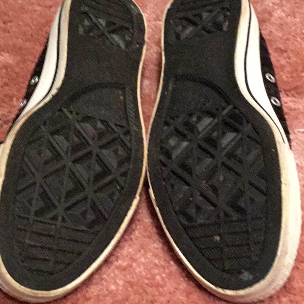 Converse Black SEQUIN and White Women's Sneakers - Picture 2 of 4